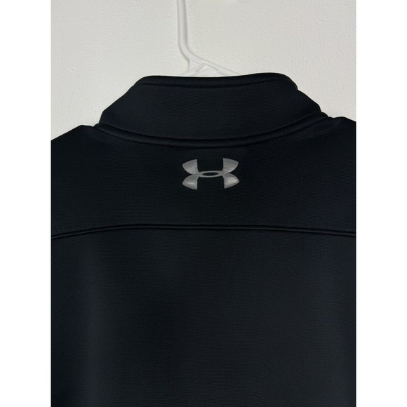 Under Armour Shirt Mens Size Large Loose Fit Coldgear Black 1/4 Zip Pullover - Picture 6 of 15